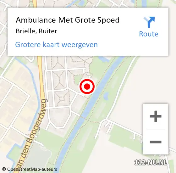 Locatie op kaart van de 112 melding: Ambulance Met Grote Spoed Naar Brielle, Ruiter op 22 maart 2023 01:12