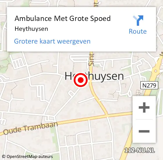 Locatie op kaart van de 112 melding: Ambulance Met Grote Spoed Naar Heythuysen op 22 maart 2023 06:18