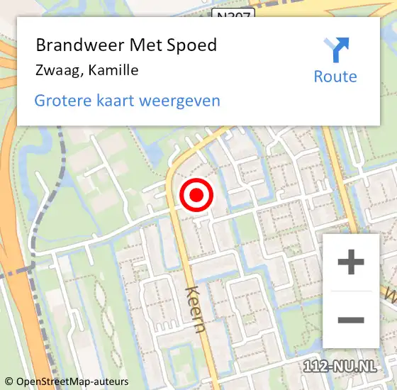 Locatie op kaart van de 112 melding: Brandweer Met Spoed Naar Zwaag, Kamille op 22 maart 2023 14:30