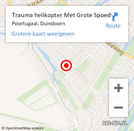 Locatie op kaart van de 112 melding: Trauma helikopter Met Grote Spoed Naar Poortugaal, Duindoorn op 22 maart 2023 16:06