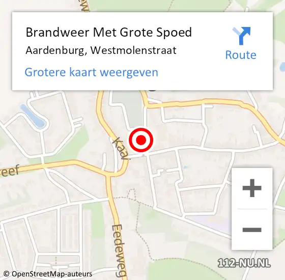 Locatie op kaart van de 112 melding: Brandweer Met Grote Spoed Naar Aardenburg, Westmolenstraat op 22 maart 2023 18:20