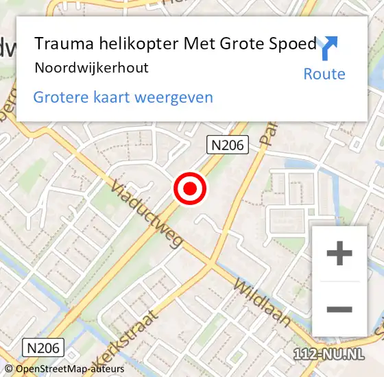 Locatie op kaart van de 112 melding: Trauma helikopter Met Grote Spoed Naar Noordwijkerhout op 22 maart 2023 22:08