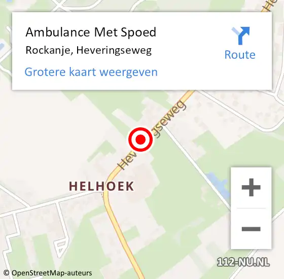 Locatie op kaart van de 112 melding: Ambulance Met Spoed Naar Rockanje, Heveringseweg op 23 maart 2023 02:47