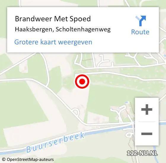 Locatie op kaart van de 112 melding: Brandweer Met Spoed Naar Haaksbergen, Scholtenhagenweg op 23 maart 2023 07:43