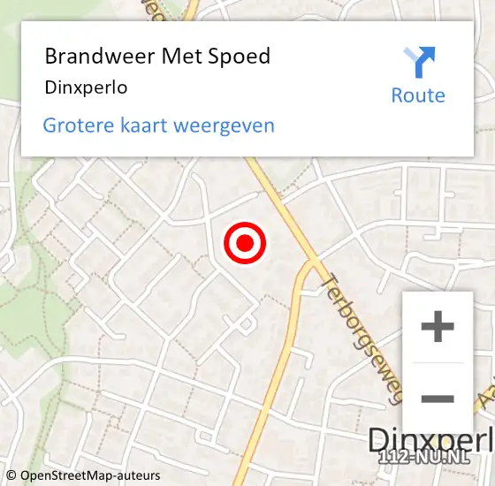 Locatie op kaart van de 112 melding: Brandweer Met Spoed Naar Dinxperlo op 23 maart 2023 08:14