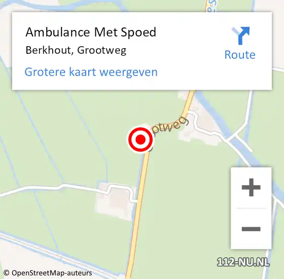 Locatie op kaart van de 112 melding: Ambulance Met Spoed Naar Berkhout, Grootweg op 23 maart 2023 09:23