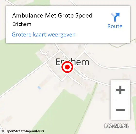 Locatie op kaart van de 112 melding: Ambulance Met Grote Spoed Naar Erichem op 23 maart 2023 11:24