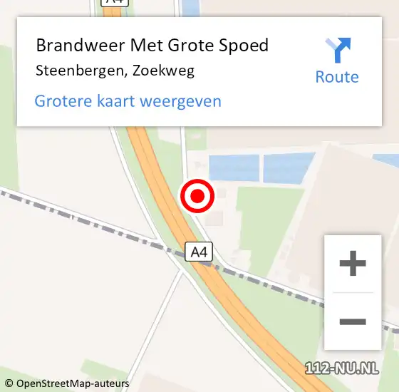 Locatie op kaart van de 112 melding: Brandweer Met Grote Spoed Naar Steenbergen, Zoekweg op 23 maart 2023 12:16