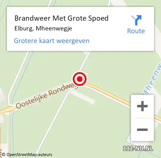 Locatie op kaart van de 112 melding: Brandweer Met Grote Spoed Naar Elburg, Mheenwegje op 23 maart 2023 16:01