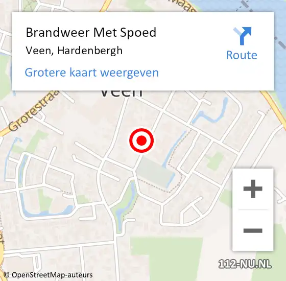 Locatie op kaart van de 112 melding: Brandweer Met Spoed Naar Veen, Hardenbergh op 24 maart 2023 09:24