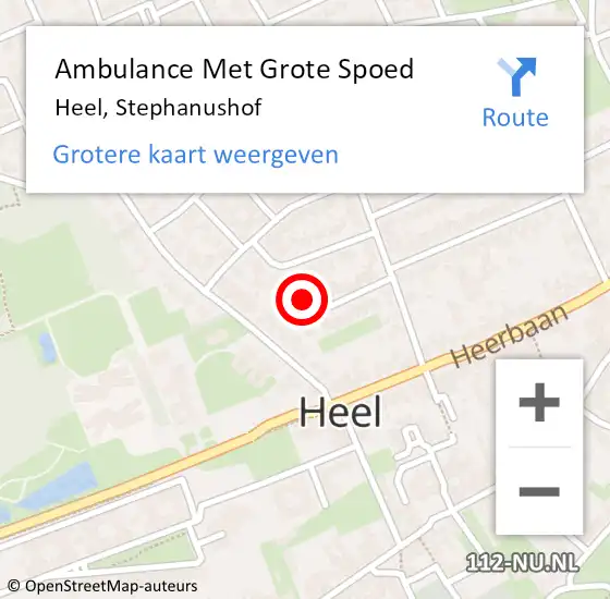 Locatie op kaart van de 112 melding: Ambulance Met Grote Spoed Naar Heel, Stephanushof op 24 maart 2023 09:42