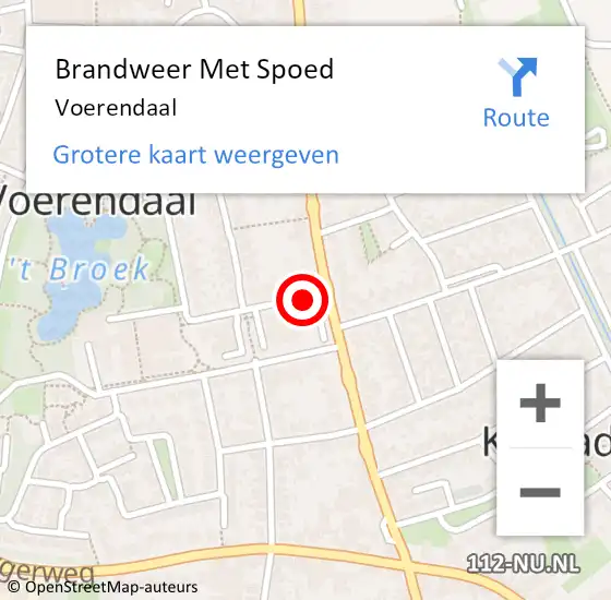 Locatie op kaart van de 112 melding: Brandweer Met Spoed Naar Voerendaal op 24 maart 2023 13:31