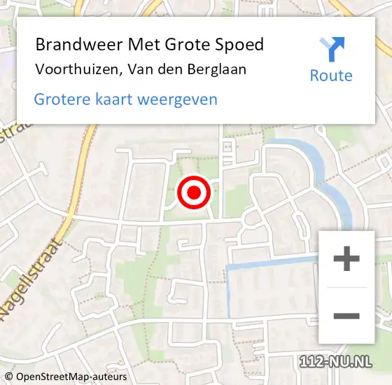 Locatie op kaart van de 112 melding: Brandweer Met Grote Spoed Naar Voorthuizen, Van den Berglaan op 24 maart 2023 13:53