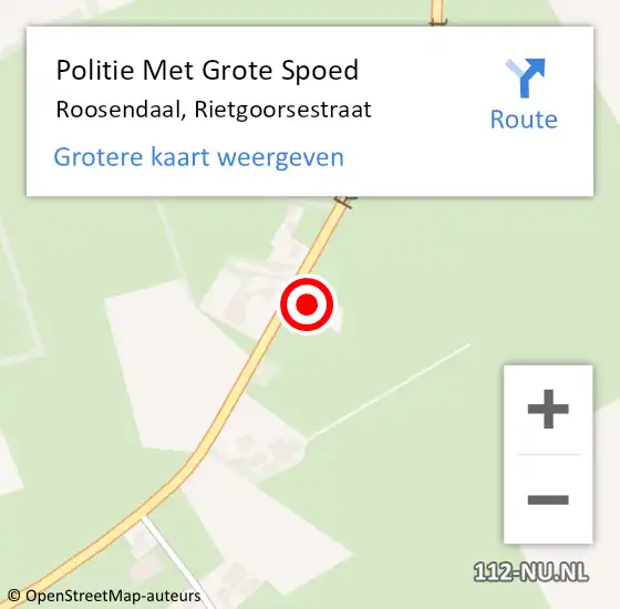 Locatie op kaart van de 112 melding: Politie Met Grote Spoed Naar Roosendaal, Rietgoorsestraat op 24 maart 2023 14:42