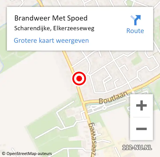 Locatie op kaart van de 112 melding: Brandweer Met Spoed Naar Scharendijke, Elkerzeeseweg op 24 maart 2023 15:53