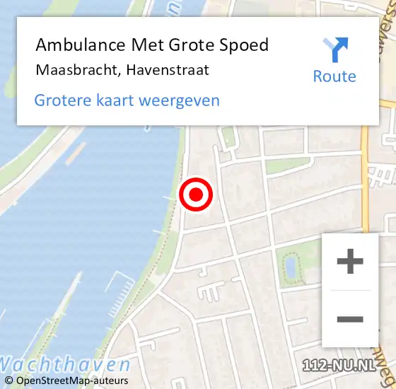 Locatie op kaart van de 112 melding: Ambulance Met Grote Spoed Naar Maasbracht, Havenstraat op 24 maart 2023 21:24