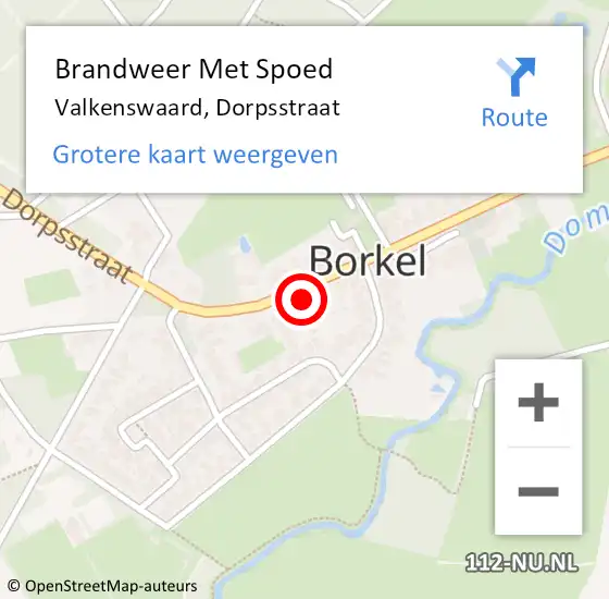 Locatie op kaart van de 112 melding: Brandweer Met Spoed Naar Valkenswaard, Dorpsstraat op 24 maart 2023 23:22