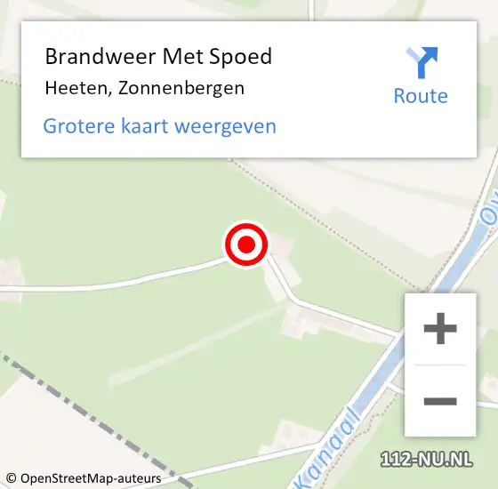 Locatie op kaart van de 112 melding: Brandweer Met Spoed Naar Heeten, Zonnenbergen op 25 maart 2023 09:06