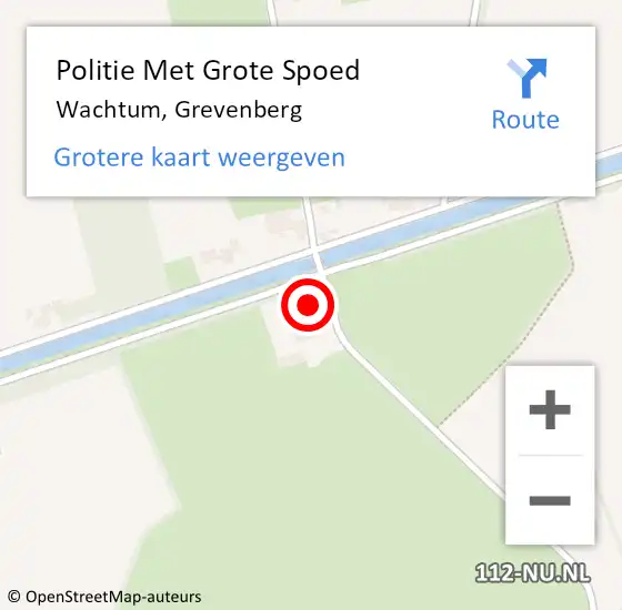 Locatie op kaart van de 112 melding: Politie Met Grote Spoed Naar Wachtum, Grevenberg op 25 maart 2023 10:23