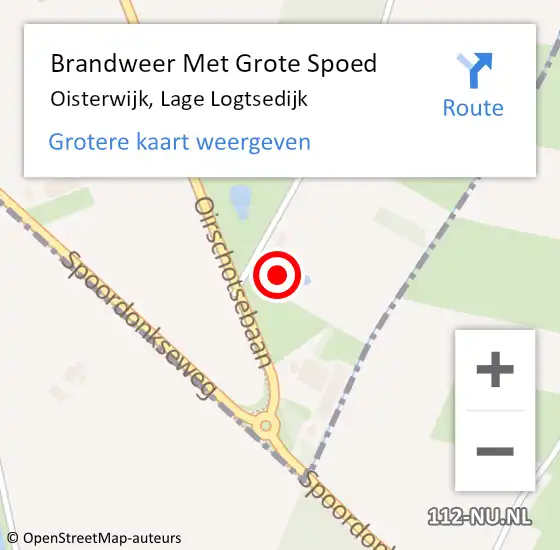 Locatie op kaart van de 112 melding: Brandweer Met Grote Spoed Naar Oisterwijk, Lage Logtsedijk op 25 maart 2023 10:51