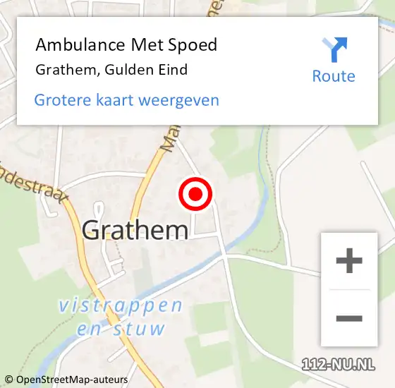 Locatie op kaart van de 112 melding: Ambulance Met Spoed Naar Grathem, Gulden Eind op 25 maart 2023 11:39