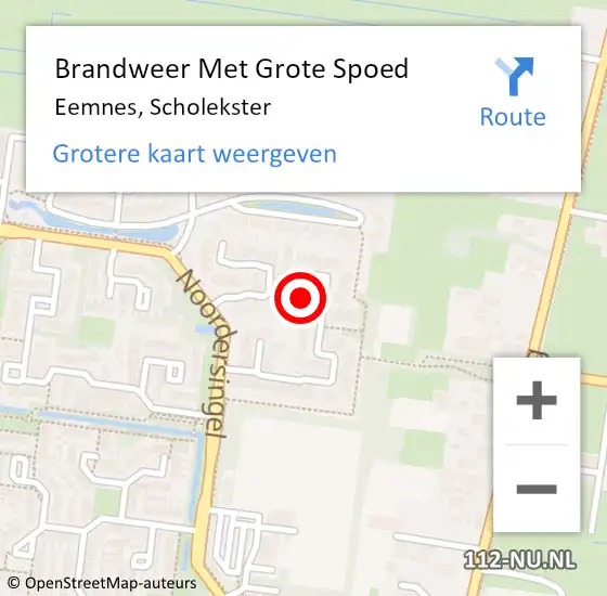 Locatie op kaart van de 112 melding: Brandweer Met Grote Spoed Naar Eemnes, Scholekster op 25 maart 2023 12:00