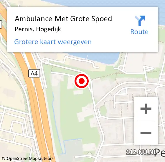 Locatie op kaart van de 112 melding: Ambulance Met Grote Spoed Naar Pernis, Hogedijk op 25 maart 2023 12:02