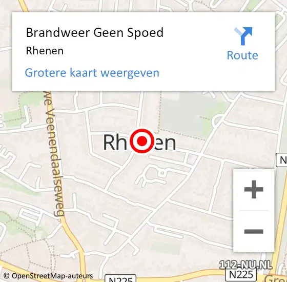 Locatie op kaart van de 112 melding: Brandweer Geen Spoed Naar Rhenen op 25 maart 2023 15:08