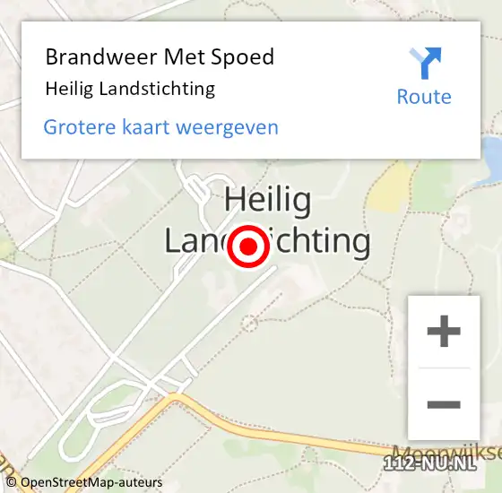 Locatie op kaart van de 112 melding: Brandweer Met Spoed Naar Heilig Landstichting op 25 maart 2023 17:06