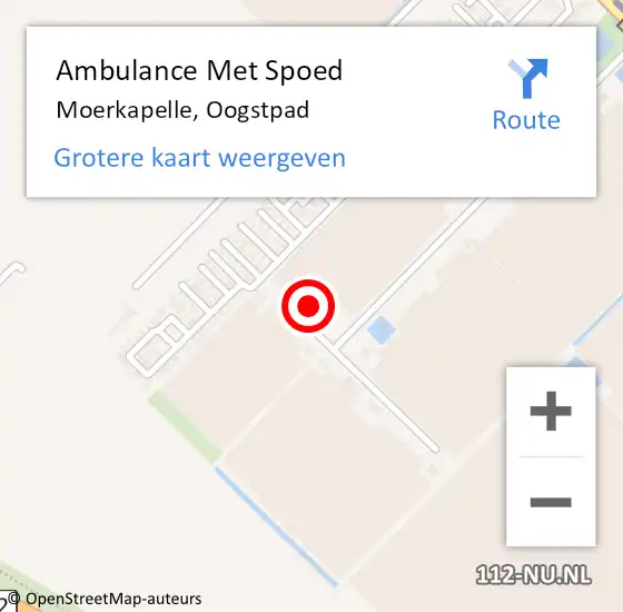 Locatie op kaart van de 112 melding: Ambulance Met Spoed Naar Moerkapelle, Oogstpad op 25 maart 2023 17:15