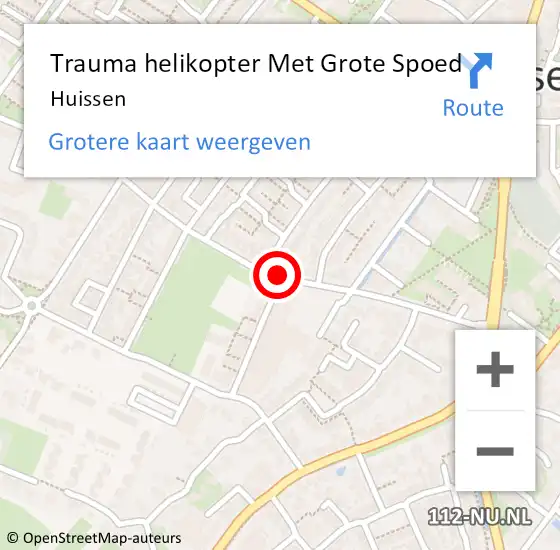 Locatie op kaart van de 112 melding: Trauma helikopter Met Grote Spoed Naar Huissen op 26 maart 2023 00:02