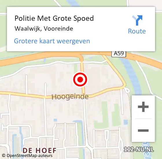 Locatie op kaart van de 112 melding: Politie Met Grote Spoed Naar Waalwijk, Vooreinde op 26 maart 2023 08:10