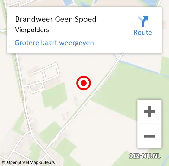 Locatie op kaart van de 112 melding: Brandweer Geen Spoed Naar Vierpolders op 26 maart 2023 13:02