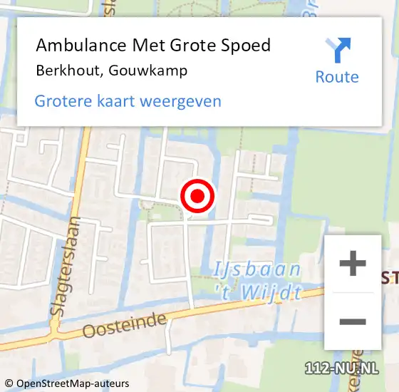 Locatie op kaart van de 112 melding: Ambulance Met Grote Spoed Naar Berkhout, Gouwkamp op 26 maart 2023 19:18