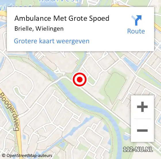 Locatie op kaart van de 112 melding: Ambulance Met Grote Spoed Naar Brielle, Wielingen op 27 maart 2023 01:22