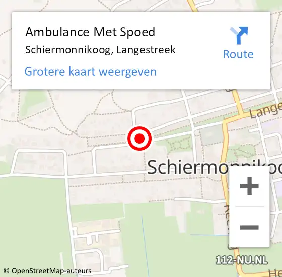 Locatie op kaart van de 112 melding: Ambulance Met Spoed Naar Schiermonnikoog, Langestreek op 20 augustus 2014 11:19