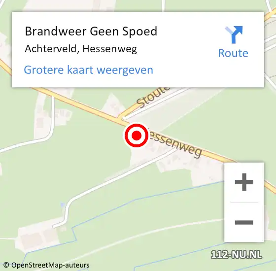 Locatie op kaart van de 112 melding: Brandweer Geen Spoed Naar Achterveld, Hessenweg op 28 maart 2023 02:06