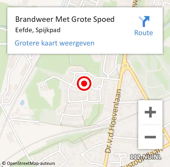 Locatie op kaart van de 112 melding: Brandweer Met Grote Spoed Naar Eefde, Spijkpad op 12 oktober 2013 02:15