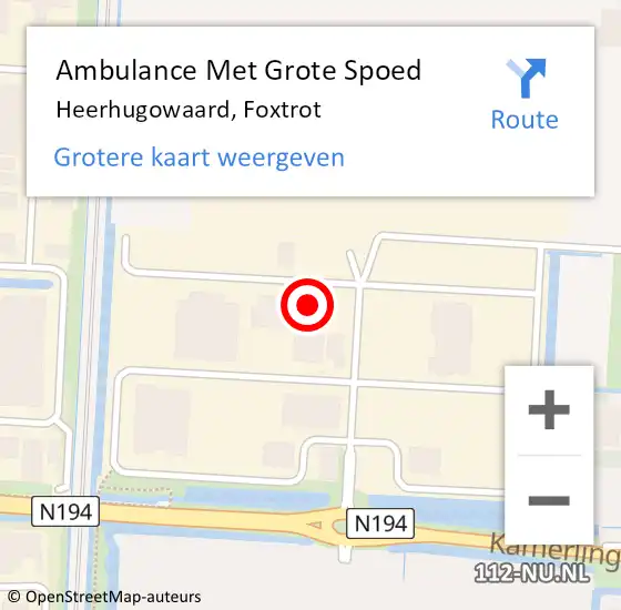 Locatie op kaart van de 112 melding: Ambulance Met Grote Spoed Naar Heerhugowaard, Foxtrot op 28 maart 2023 08:12