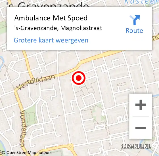 Locatie op kaart van de 112 melding: Ambulance Met Spoed Naar 's-Gravenzande, Magnoliastraat op 28 maart 2023 09:18