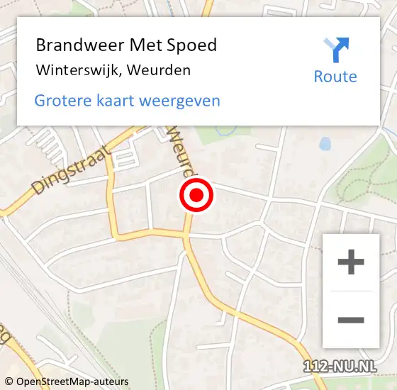 Locatie op kaart van de 112 melding: Brandweer Met Spoed Naar Winterswijk, Weurden op 28 maart 2023 09:19