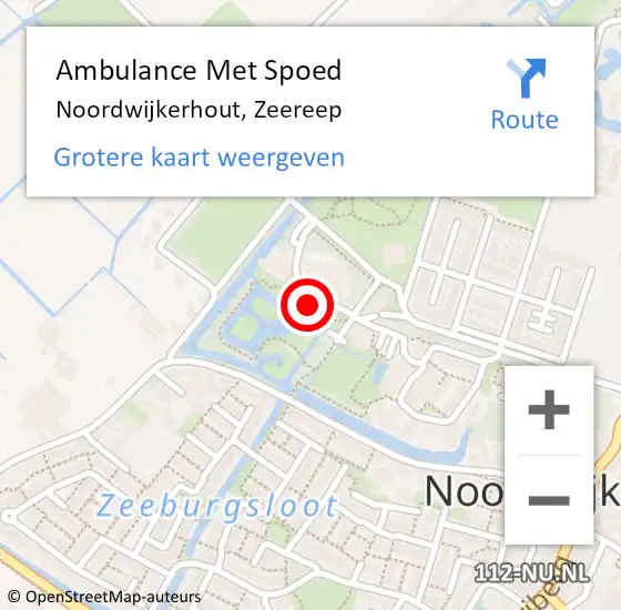 Locatie op kaart van de 112 melding: Ambulance Met Spoed Naar Noordwijkerhout, Zeereep op 28 maart 2023 09:22