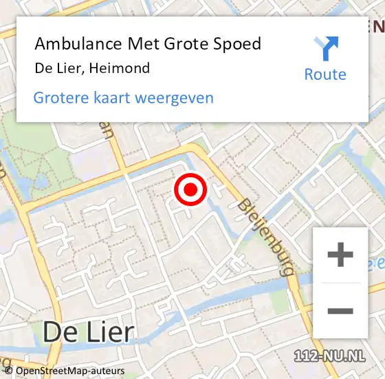 Locatie op kaart van de 112 melding: Ambulance Met Grote Spoed Naar De Lier, Heimond op 28 maart 2023 09:31