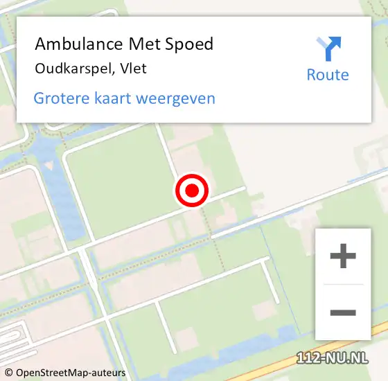 Locatie op kaart van de 112 melding: Ambulance Met Spoed Naar Oudkarspel, Vlet op 28 maart 2023 15:23