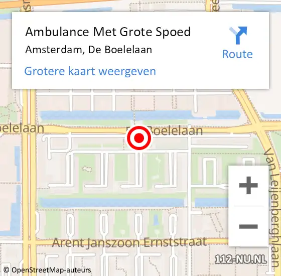 Locatie op kaart van de 112 melding: Ambulance Met Grote Spoed Naar Amsterdam, De Boelelaan op 29 maart 2023 07:26