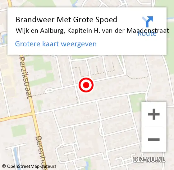 Locatie op kaart van de 112 melding: Brandweer Met Grote Spoed Naar Wijk en Aalburg, Kapitein H. van der Maadenstraat op 29 maart 2023 10:21