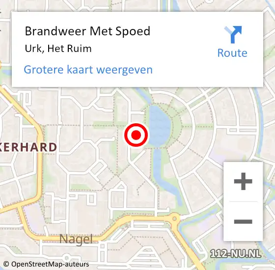 Locatie op kaart van de 112 melding: Brandweer Met Spoed Naar Urk, Het Ruim op 29 maart 2023 18:53