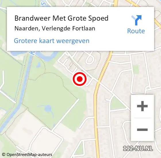 Locatie op kaart van de 112 melding: Brandweer Met Grote Spoed Naar Naarden, Verlengde Fortlaan op 29 maart 2023 20:24