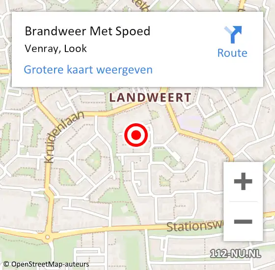 Locatie op kaart van de 112 melding: Brandweer Met Spoed Naar Venray, Look op 29 maart 2023 21:26