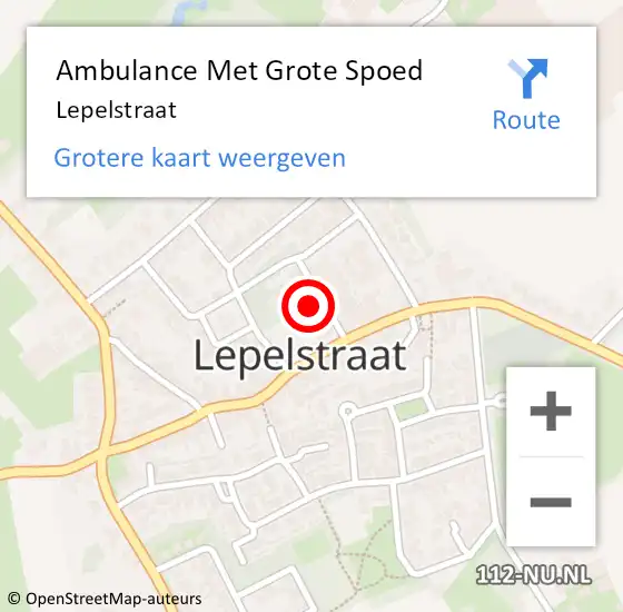 Locatie op kaart van de 112 melding: Ambulance Met Grote Spoed Naar Lepelstraat op 30 maart 2023 00:31